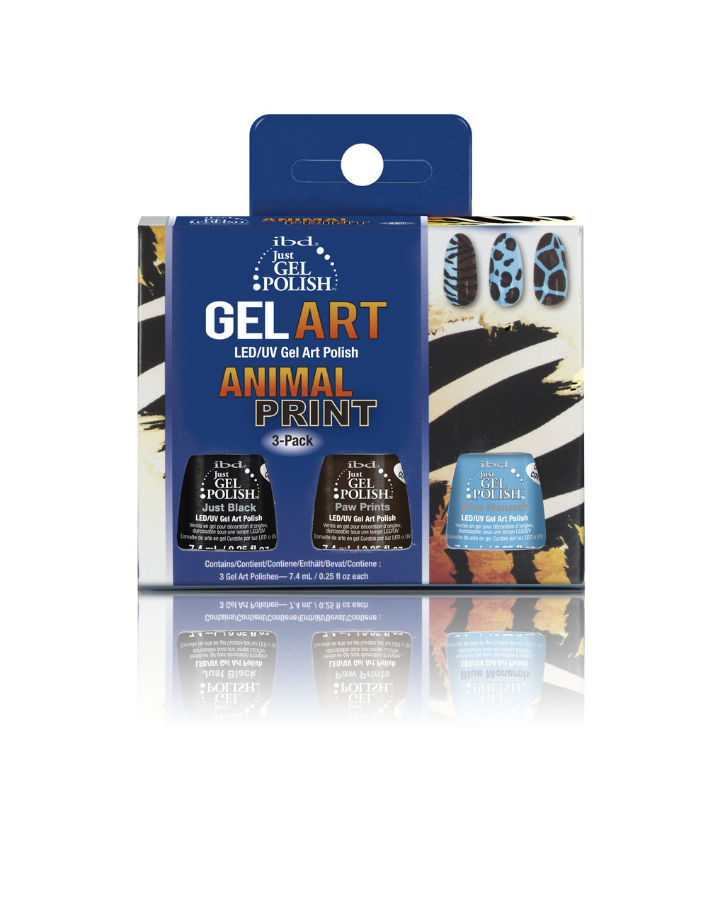 IBD Just Gel Polish Animal Print Gel Art 3-Pack