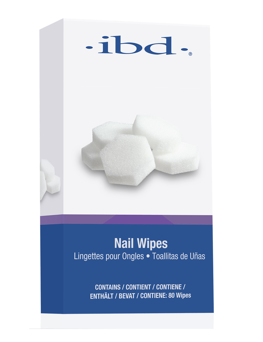 IBD Nail Wipes 80szt gąbeczki do przemywania IBD