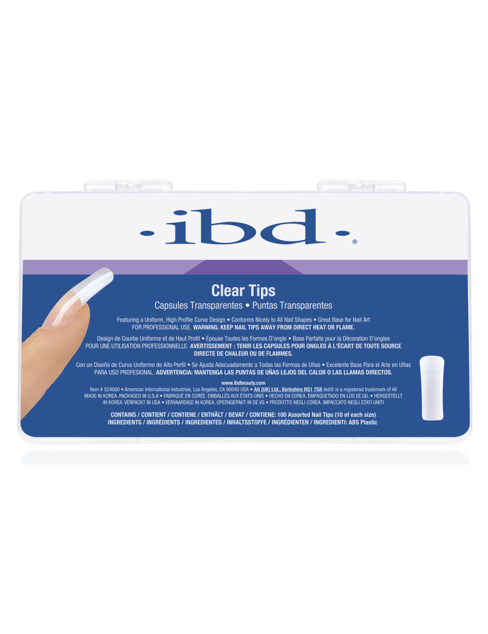 IBD Tipsy IBD 100 szt LA CURVES NATURAL,CLEAR